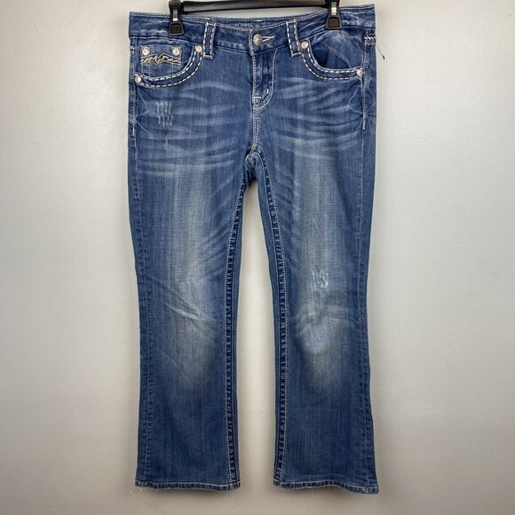 Miss Me Denim - Miss me jeans women's 28x29 blue Stonewash‎ easy boot y2k